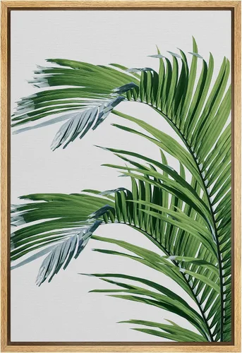 Miniatura 45 de SIGNWIN Lienzo Enmarcado Impresión de Arte de Pared Collage de Hojas de Bosque Verde Pastel Naturaleza Vida Silvestre Ilustraciones Arte Moderno