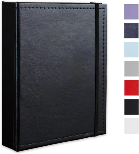 Miniatura 32 de Álbum de fotos pequeño de 4 x 6 pulgadas, paquete de 2 libros de fotos de cuero, cada mini álbum de 26 páginas tiene capacidad para 52 fotos, Rojo