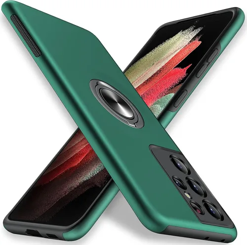 Miniatura 8 de JAME para Funda Samsung Galaxy S22 Ultra, Funda Protectora de Parachoques Suave y Delgada para Cubierta Samsung S22 Ultra, con Soporte de Anillo
