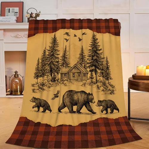 Miniatura 13 de Manta con diseño étnico de mapa tribal africano, diseño vintage de animales de safari africanos, manta suave y acogedora de vellón mullido, mantas