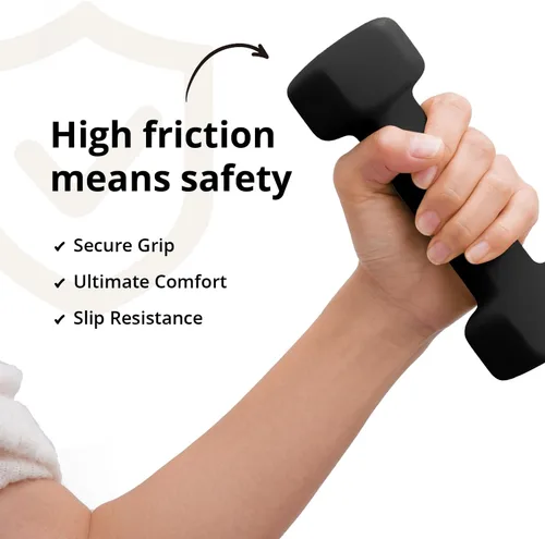 Miniatura 3 de Portzon Mancuernas de neopreno con agarre antideslizante para ejercicio de entrenamiento corporal total y tonificación muscular, compatible con 2