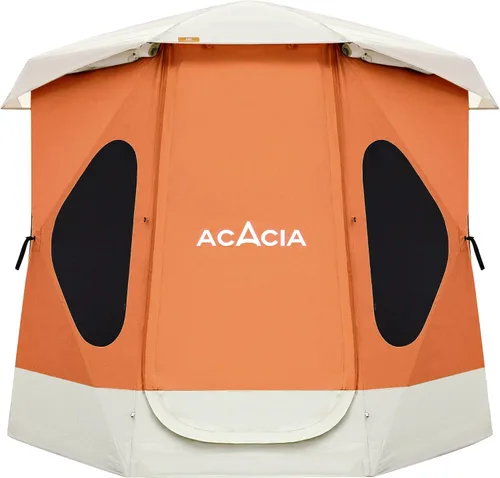 Miniatura 7 de ACACIA - Tienda de campaña para acampar, tienda desplegable con 8 ventanas y estera, tienda central impermeable y resistente al viento, fácil
