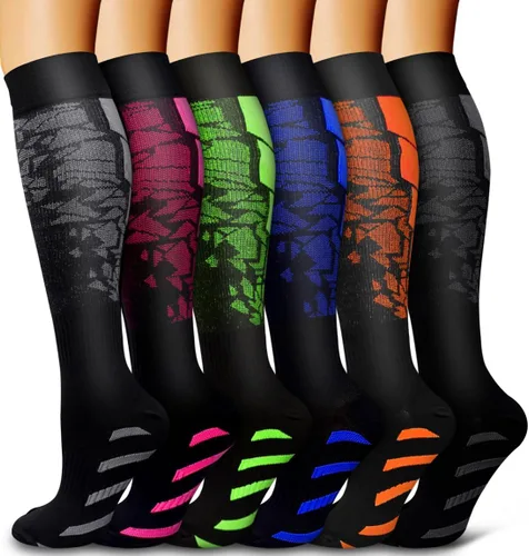 Miniatura 33 de 6 Pack Copper Compression Socks for Women and Men Circulation-Best Support for Medical, Running,Nursing,Athletic