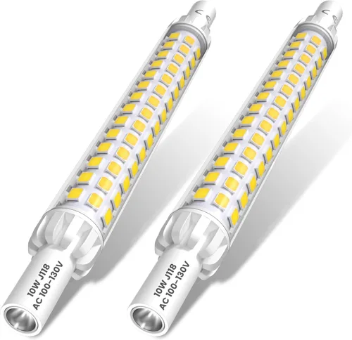Miniatura 9 de Bonlux R7S J118 - Bombilla LED de 4.646 in, 10 W, tipo T3 J, lineal de doble extremo, no regulable, lámpara de pie LED R7S blanco cálido 3000K