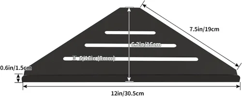 Miniatura 3 de 2 estantes esquineros de acero inoxidable 304 con tornillos, organizador de ducha triangular, soporte de jabón de montaje en pared para baño