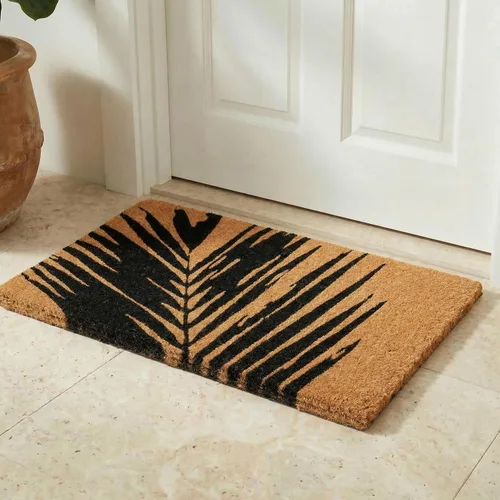 Miniatura 23 de Fab Habitat Felpudo extra grueso, tejido a mano, duradero, fibra de coco natural, entrada, puerta delantera, porche, patio, pájaros en rama, gris
