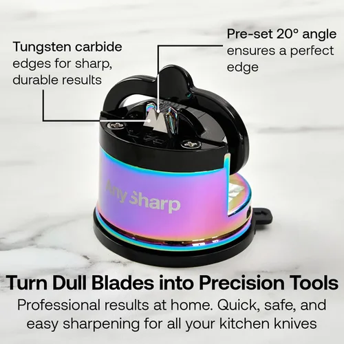 Miniatura 2 de AnySharp Chef - Afilador de cuchillos manos libres - Herramienta de afilado fácil de usar con base de succión PowerGrip y ángulo preestablecido