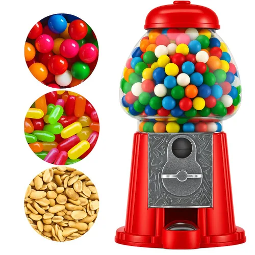 American Gumball Company - Máquina de bolas de chicle roja de estilo retro de metal de 11 pulgadas, fabricada para bolas de chicle de 0.62 pulgadas,