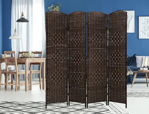 Miniatura 8 de Divisor de habitación, 6 paneles, divisores de habitación de 6 pies, pantalla de división independiente, pantalla de privacidad plegable, divisor