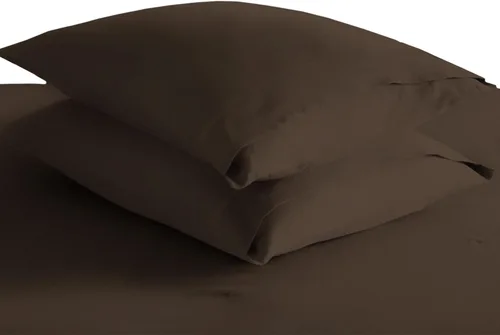 Miniatura 9 de Pizuna Juego de 2 fundas de almohada de 100 % algodón puro, tamaño estándar, color blanco, lujosas fundas de almohada de 400 hilos de satén