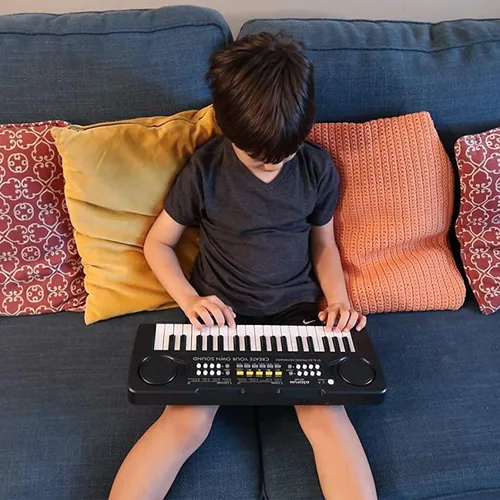 Miniatura 7 de Piano de teclado para niños, 37 teclas, juguetes para niños, principiantes, pianos electrónicos con micrófono, juguete musical educativo para niños