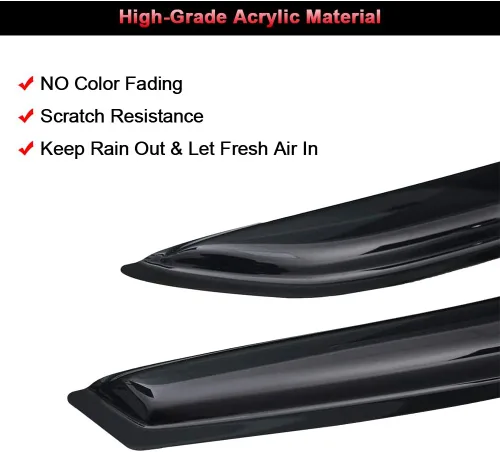 Miniatura 8 de Ventvisor - Deflector de ventana lateral para ventana, juego de protectores de lluvia para Honda 2013-2017 9ª generación para Honda para Accord 4