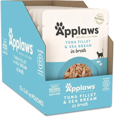 Miniatura 15 de Applaws Alimento húmedo natural para gatos en caldo, ingredientes limitados y naturales, alto en proteínas sin aditivos artificiales, filete
