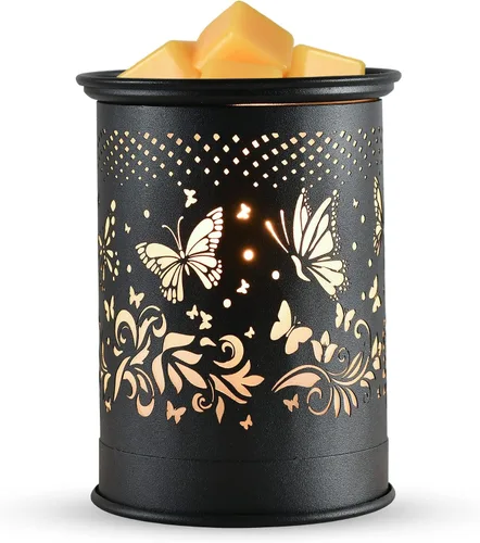 kobodon Calentador de cera de metal, calentador de cera derretida, quemador de cera para velas, calentador de cera eléctrica para derretir velas
