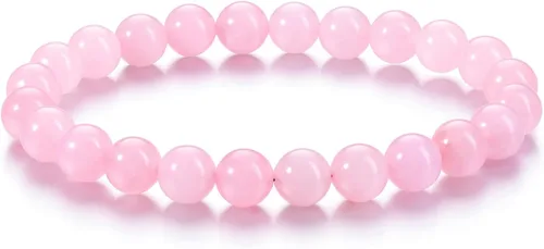 Miniatura 9 de Jovivi Pulsera elástica de cuentas redondas semipreciosas naturales – 0.315 pulgadas hecha a mano con cuentas de piedras preciosas curativas