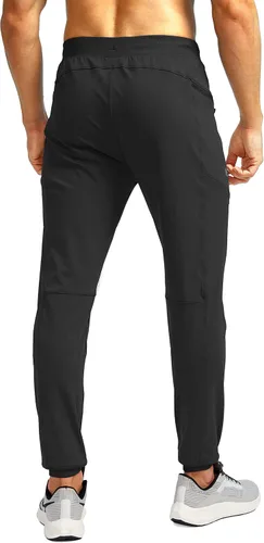 Miniatura 3 de G Gradual Pantalones deportivos para hombre con bolsillos con cremallera, elásticos, cónicos, pantalones deportivos para hombre, entrenamiento