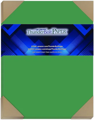 Miniatura 11 de 125 verde brillante 65lb Cubierta Papel de tarjeta – 3" x 5" (3X5 pulgadas) Foto Card Tamaño del marco – 65 libras/libra peso ligero cartulina