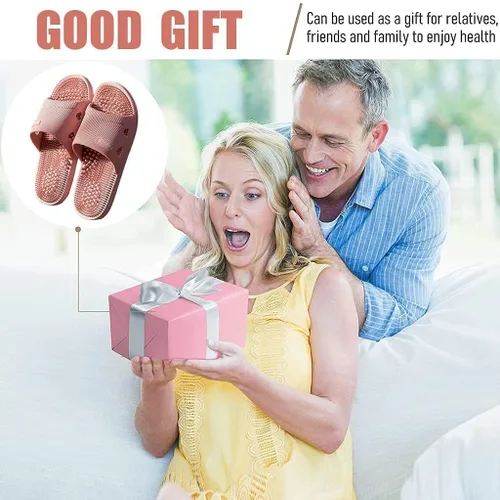 Miniatura 5 de Acupresión Reflexología Baño Masaje Zapatillas Sandalias Sandalias para Hombre y Mujer Hogar Absorción de Golpes, Terapia Promoción de la Rosa