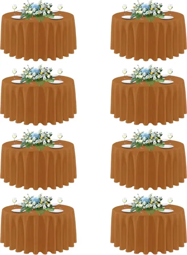 Miniatura 54 de sancua - Paquete de 2 manteles cuadrados de poliéster, de 54 x 54 pulgadas, resistentes a las manchas y a las arrugas, lavables, para mesas de Beige