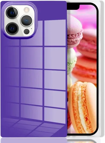 Miniatura 10 de Compatible con Neon Phone Rectangle iPhone 14 Funda para mujer, diseño de lujo de fluorescencia brillante, flexible, suave, delgada, de gel de goma