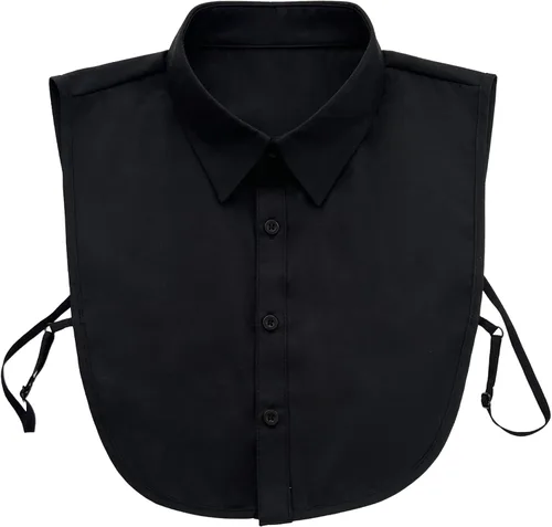 Joyci Collar falso de negocios para hombre de algodón puro Dickey Collar Color sólido