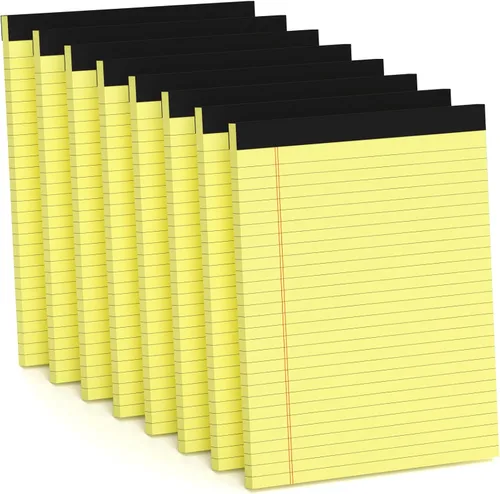 Miniatura 18 de Blocs de Notas de Color 5x8, Paquete de 48 Blocs Legales Pequeños Rosa 5x8, Blocs de Notas Legales Pequeños con Rayas Universitarias Fácil