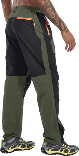 Miniatura 8 de TBMPOY Pantalones cargo de senderismo para hombre, ligeros, impermeables, de secado rápido, pantalones de montaña, pesca, camping