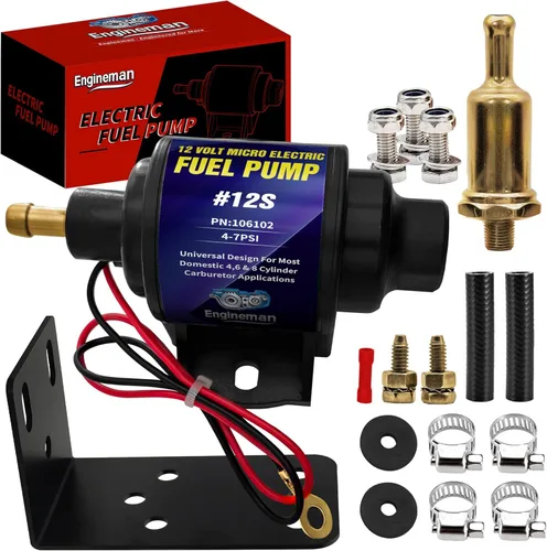 Miniatura 9 de 12D Bomba de combustible eléctrica diesel micro universal de 5/16 pulgada de entrada y salida 12V 1-2 A, 35 GPH, 4-7 PSI 4-7PSI 35 GPH para diesel