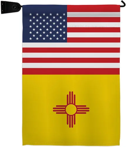 Miniatura 8 de US New Mexico Burlap Burlap Garden Flag Americana States USA American Territories Republic Small Decorative Gift Yard House Banner Double-Sided Made
