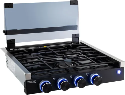Miniatura 11 de RecPro - Estufa de gas integrada para RV 2 quemadores o 3 quemadores Estufa de cocina para RV Quemadores de 6,500 y 8,000 BTU Funda incluida