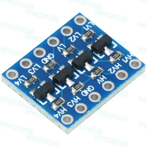 Miniatura 4 de WWZMDiB 12 Piezas Módulo Convertidor de Cambio de Nivel Lógico 4 Canales Bidireccional 3.3V a 5V, 5V a 3.3V Soporte UART IIC I2C SPI 1-Wire