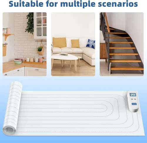 Miniatura 5 de Alfombrilla de Scat para gatos y perros, alfombrilla electrónica recargable de entrenamiento de mascotas de 59 x 11 pulgadas, disuasorio mejorado