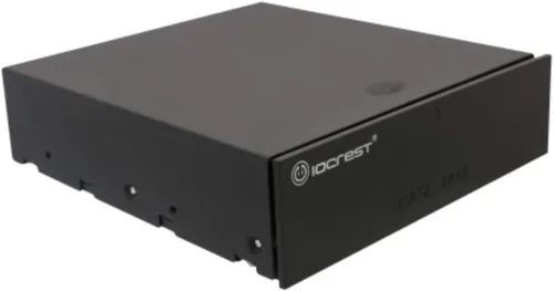 Syba "E/S Crest - Caja de almacenamiento con bandeja en blanco para 5.25" Bay Drive SY-ACC65085