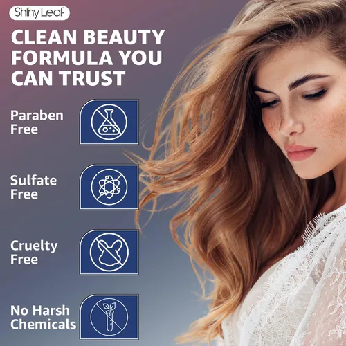 Miniatura 4 de Shiny Leaf Paquete de crecimiento del cabello, paquete de champú y acondicionador DHT Blocker & Peptide - Tratamiento de biotina antiadelgazamiento