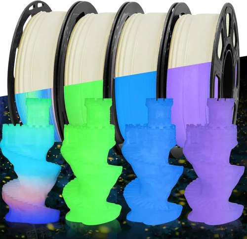 Miniatura 13 de MIKA3D 6 carretes de filamento para impresora 3D bicolor de 1.75mm, paquete de filamento de seda PLA, seda