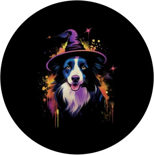 Miniatura 3 de Border Collie PopSockets PopSockets estándar para Halloween