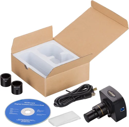 Miniatura 2 de AmScope MU1003-CK 10MP Video en vivo USB3.0 Cámara de microscopio digital 10 MP + kit de calibración