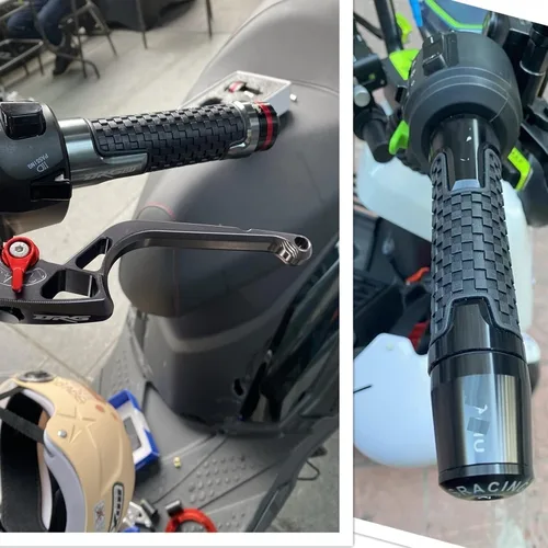 Miniatura 4 de Para Kawasaki H2 H2R 2015 2016 2017 2018 2019 motocicleta antideslizante manillar mano goma agarres manillar extremos tapa tapón 7/8 pulgadas 0.866