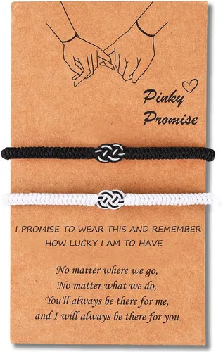 Miniatura 5 de ULYSIA Pulseras a juego para parejas, mejores amigos, regalos de cumpleaños para ella y él, alma gemela, hilo rojo del destino, pulseras