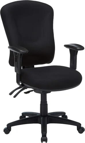 Lorell Accord - Silla giratoria de tela, color negro