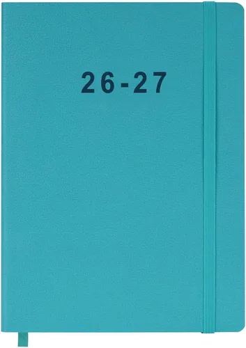 Miniatura 13 de Agenda académica 26-27, planificador semanal y mensual, julio de 2026 a junio de 2027, páginas de vacaciones, contactos y notas, cubierta de cuero