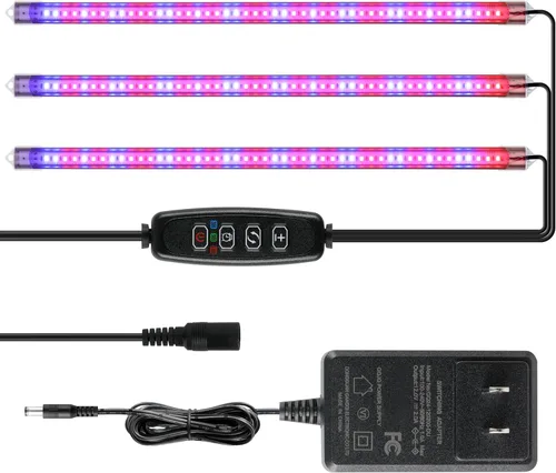 Miniatura 16 de iPower 21 Luz LED de Crecimiento con Espectro Completo para Plantas de Interior, Cuello de Cisne Ajustable, 3 Modos de Luz y 10 Niveles Regulables