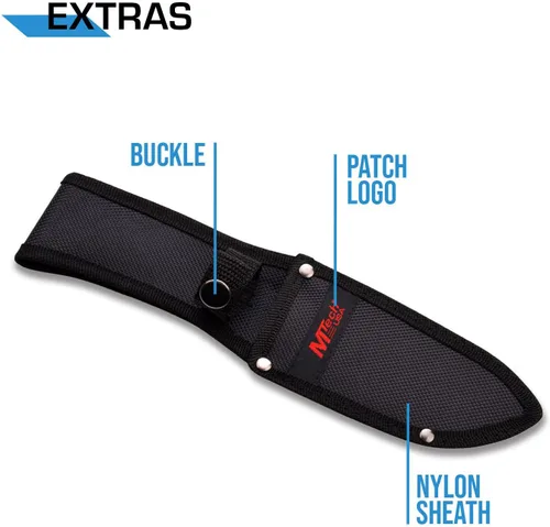 Miniatura 5 de MTech USA mt-20 – 70 C Fixed Blade cuchillo, gris titanio, mango negro, 10 pulgadas