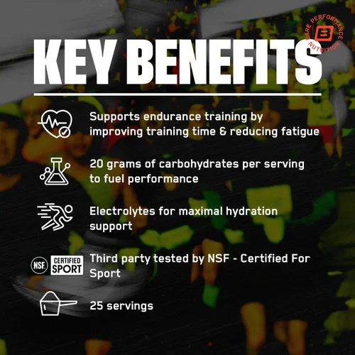 Miniatura 3 de BARE PERFORMANCE NUTRITION, BPN G.1.M Go One More Sport, combustible de entrenamiento de resistencia, fórmula superior en polvo de carbohidratos