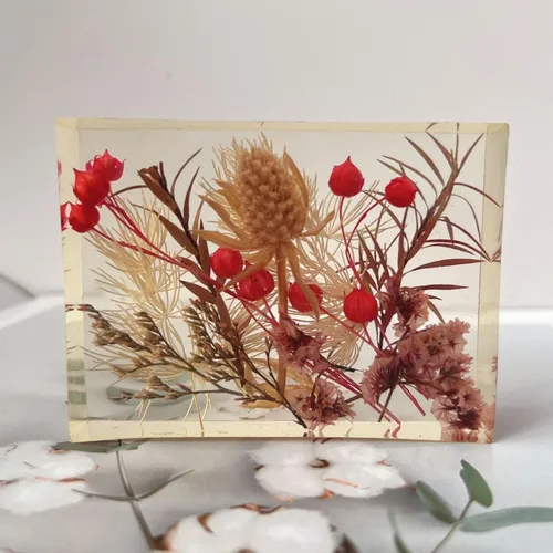 Miniatura 8 de Moldes Rectangulares Grandes de Silicona para Resina, Molde Profundo de Epoxi con Soporte de Marco de Madera para Preservación de Flores DIY