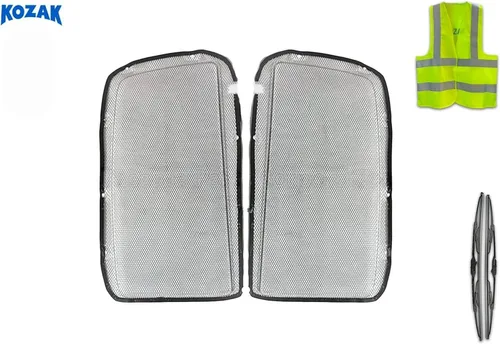 Miniatura 2 de KOZAK Red de malla de aluminio para insectos (derecha del pasajero y lado izquierdo del conductor) par para rejilla compatible con el logotipo