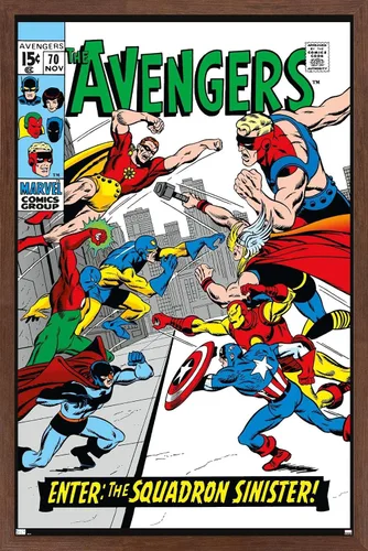 Miniatura 10 de Trends International Marvel Comics - Póster de pared de Avengers #70 Versión con marco de bronce