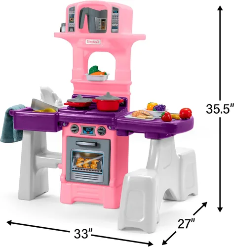 Miniatura 7 de Simplay3 Cooking Kids - Juego de cocina con mesa de 2 asientos y juego de cocina para niños de 32 piezas