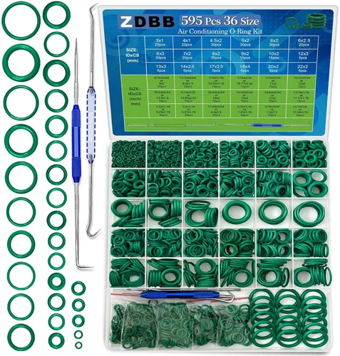 Miniatura 11 de ZDBB Juego surtido de juntas tóricas de goma de 24 tamaños, 1280 piezas, con juego de púas y ganchos para lavadoras a presión, grifo, plomería