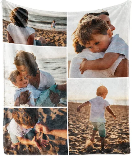 Miniatura 12 de Manta gruesa personalizada con imagen, regalo de cumpleaños personalizado para mujeres, mamá, hermana, hija, esposa, abuela, amiga, 1 foto y 40 x 30